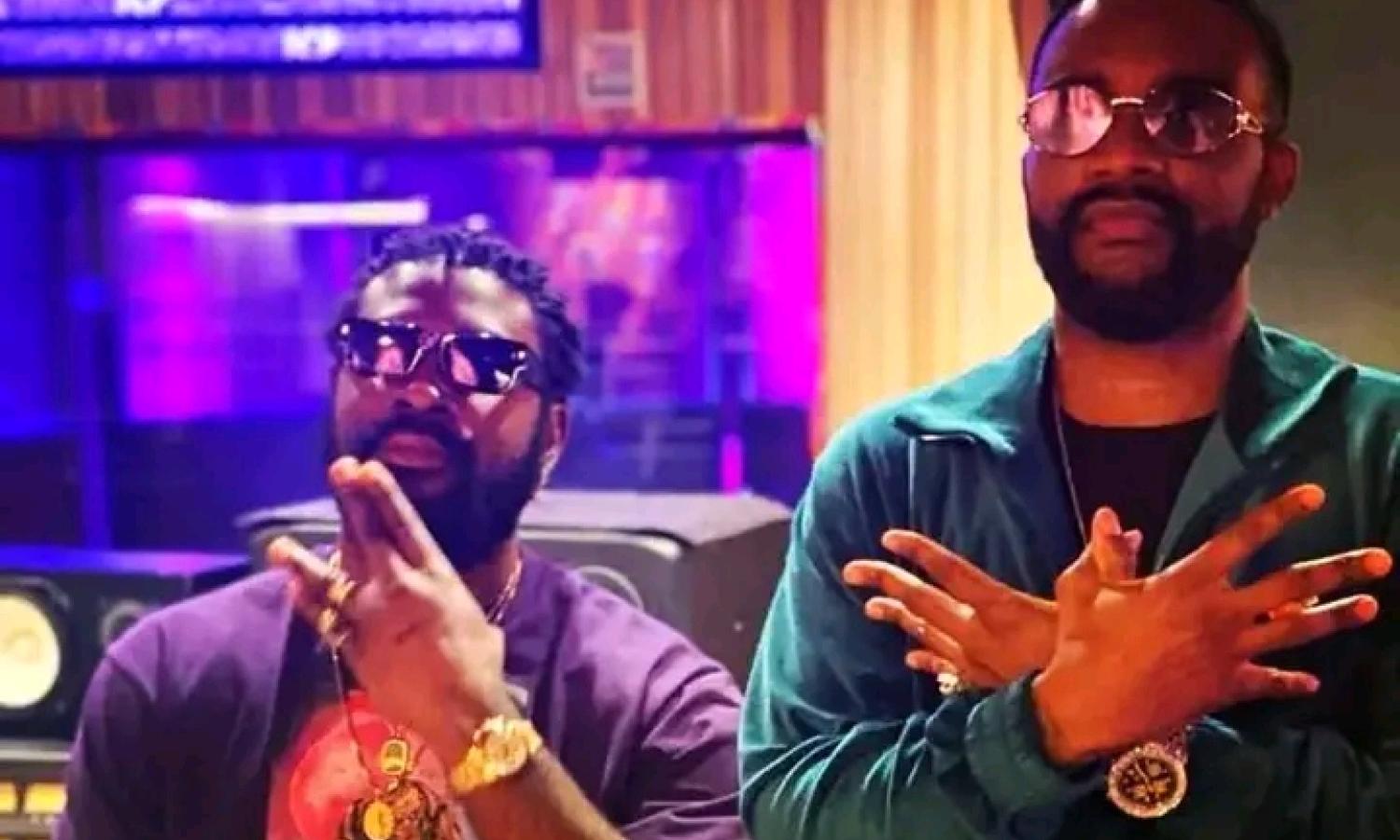 Le rappeur Damso et Fally Ipupa alors en studio 