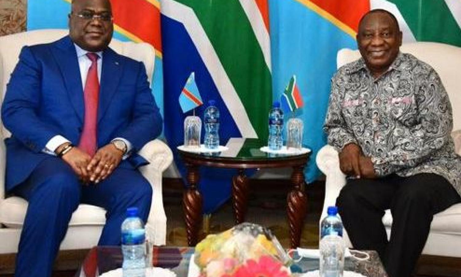 Félix Tshisekedi et Cyril Ramaphoza 