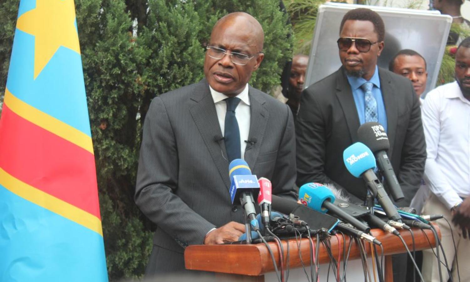 Martin Fayulu lors du point de presse de ce mercredi 12 juillet à Faden House à Kinshasa 