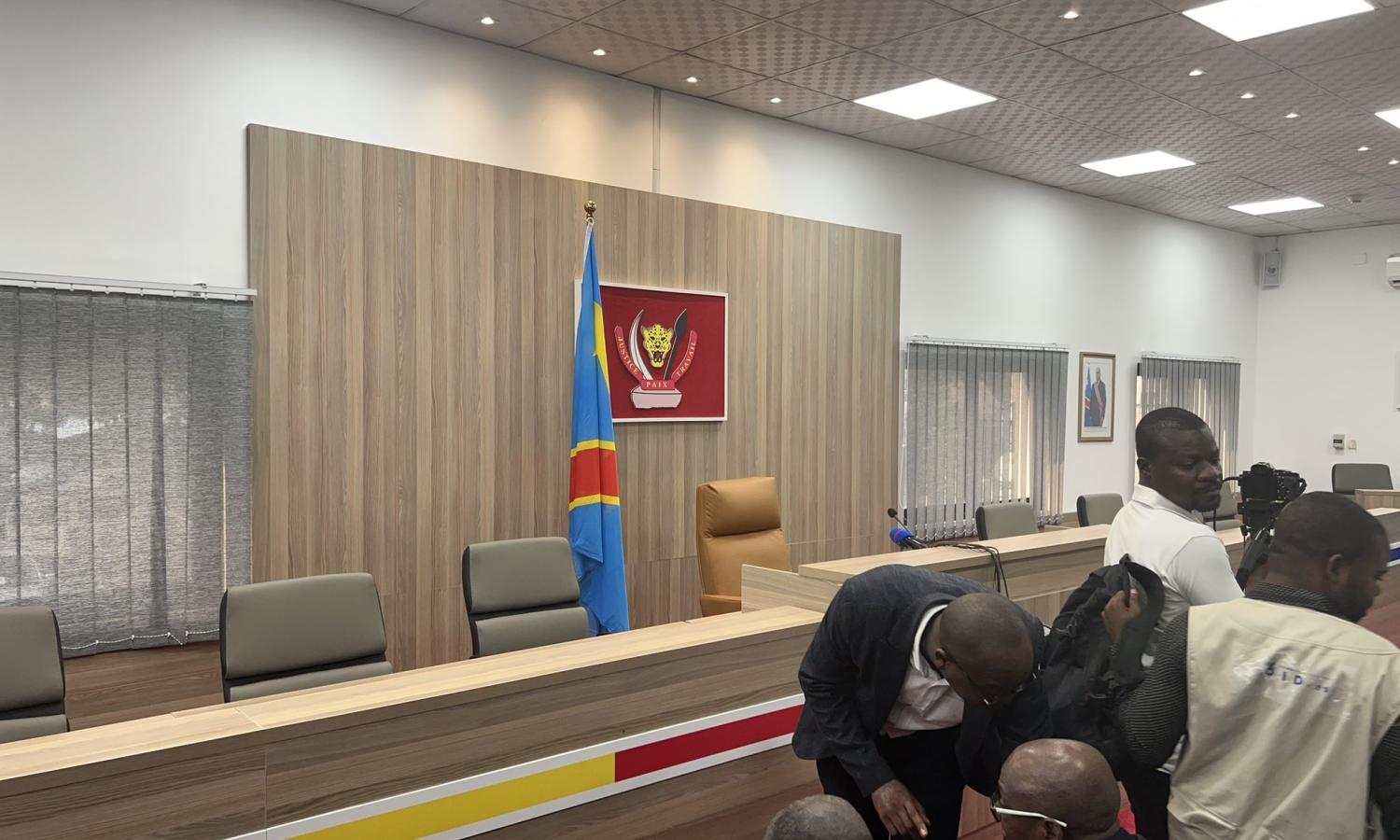 L'intérieur du bâtiment rénové de la Cour Constitutionnelle à Kinshasa 