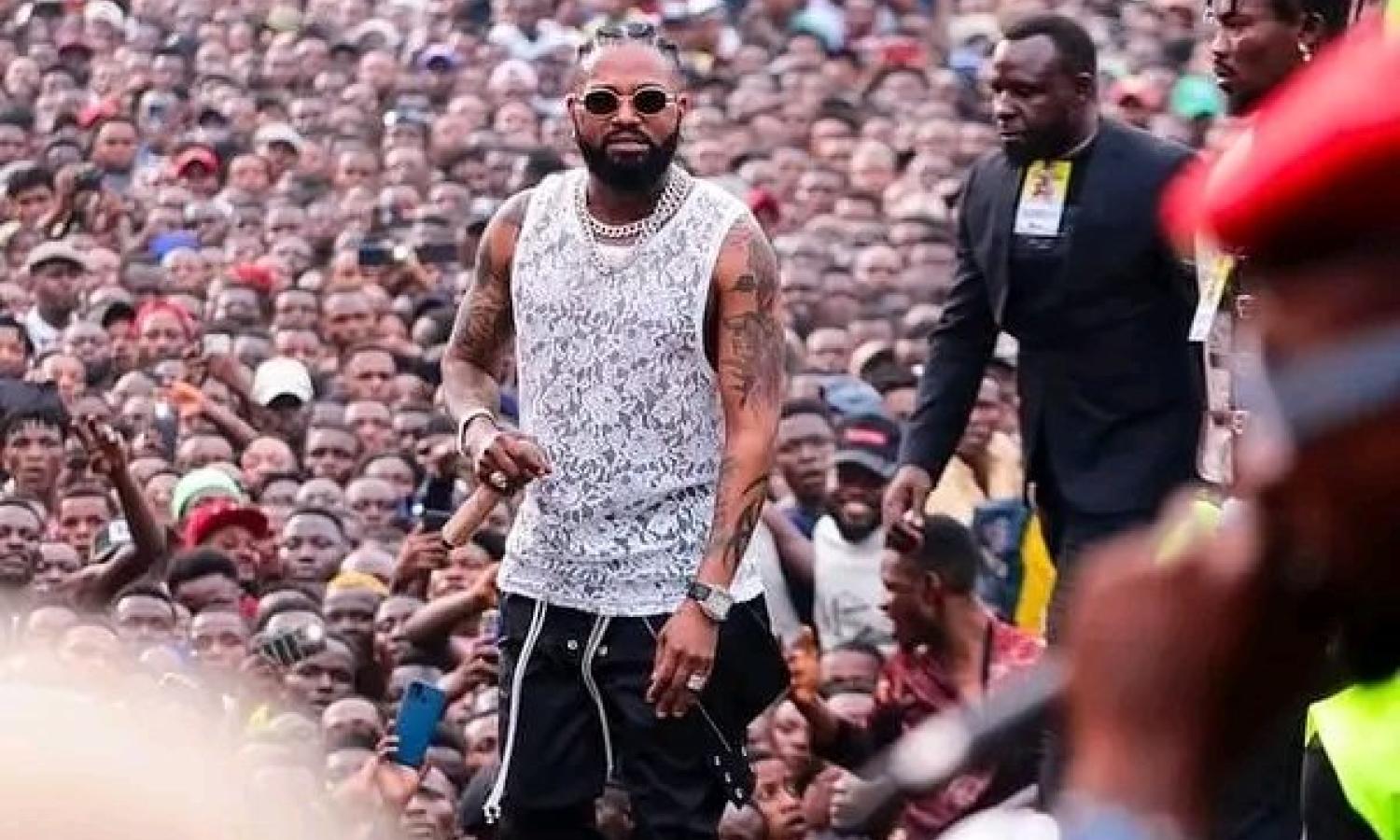 Ferré Gola lors de sa production au stade des Martyrs le 24 juin 2023