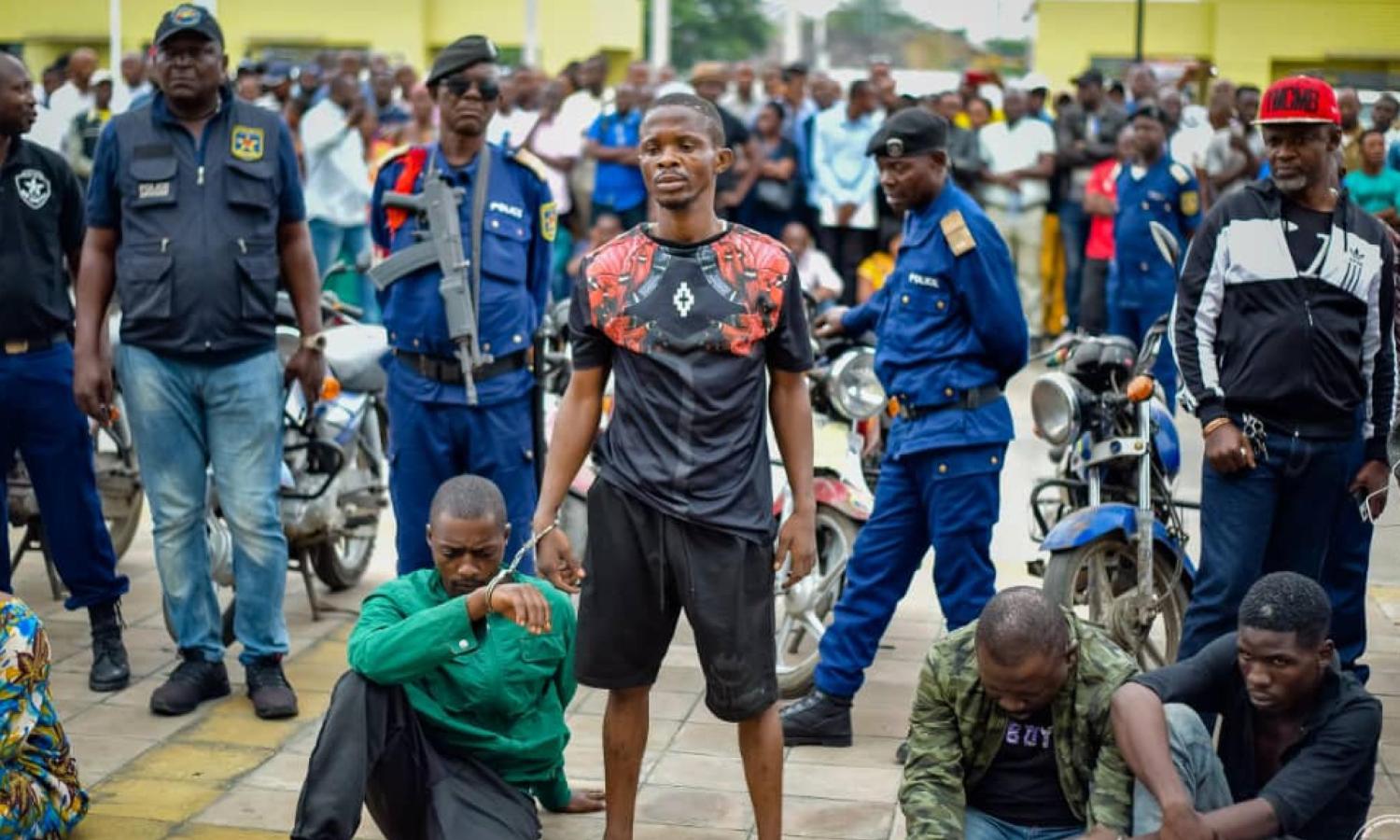 Les présumés criminels des enlèvements à Kinshasa.