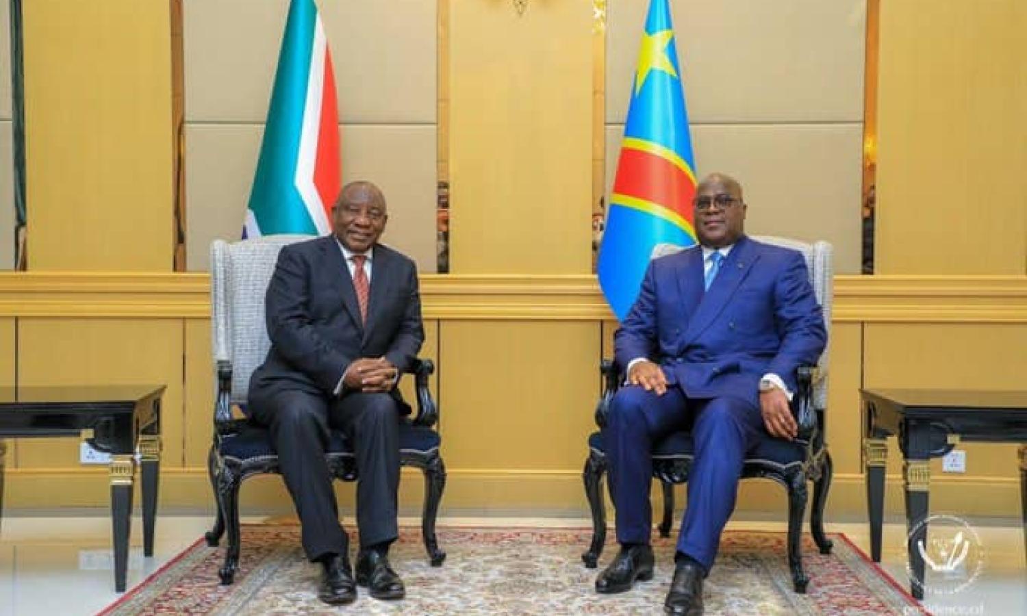 Cyril Ramaphoza et Félix Tshisekedi 