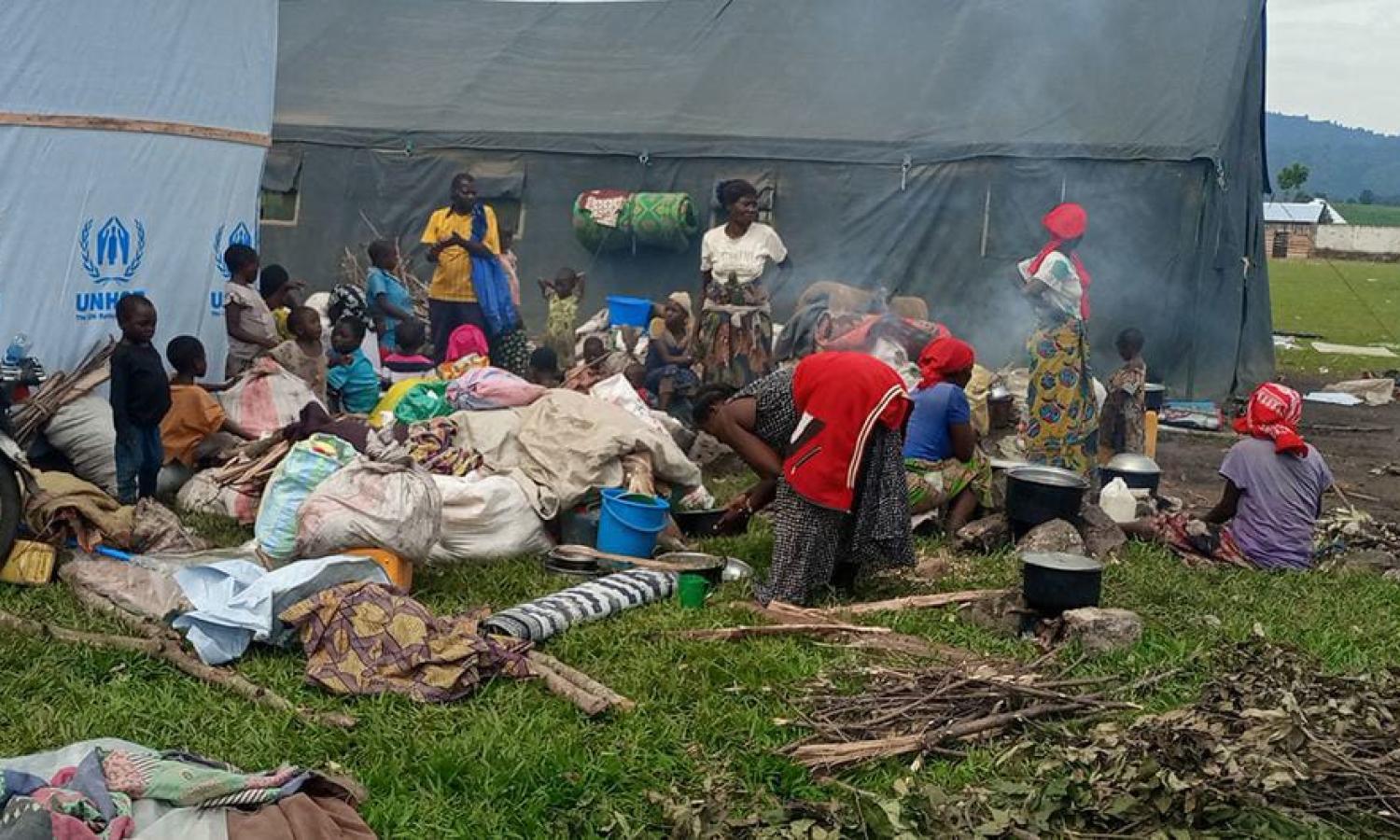 Un site des déplacés de guerre au Nord-Kivu.