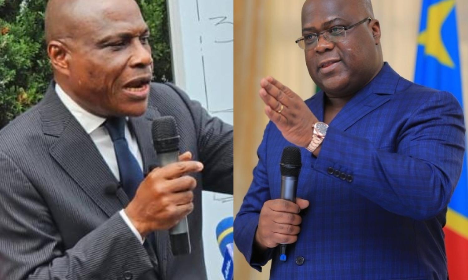 L'opposant Martin Fayulu et Le Président Félix Tshisekedi photo jumelée 