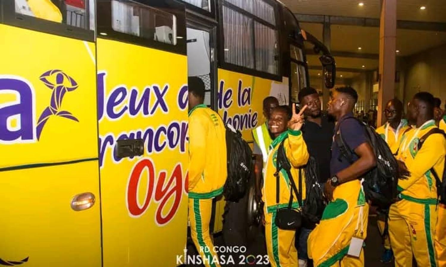 Les premières délégations qui sont arrivées à Kinshasa pour IXèmes Jeux de la Francophonie.