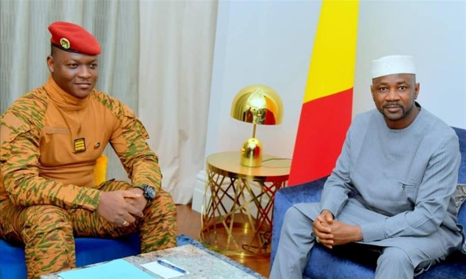 Le président Burkinabè Ibrahim Traoré et son homologue malien Assimi Goïta à Saint Petersbourg 