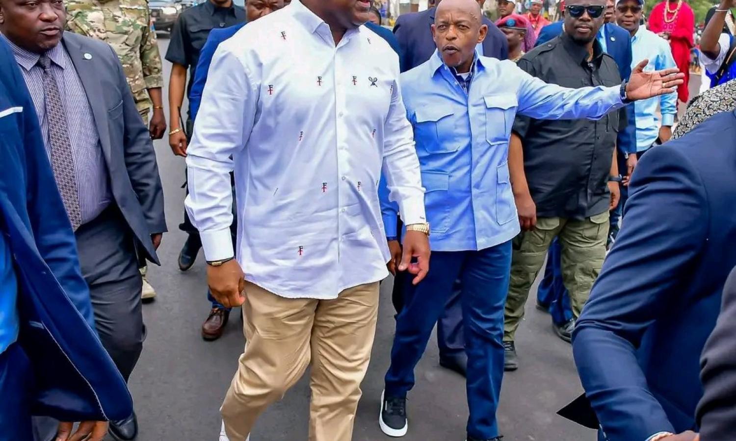 Félix Tshisekedi à la réouverture de la route Kimwenza-Kindele 