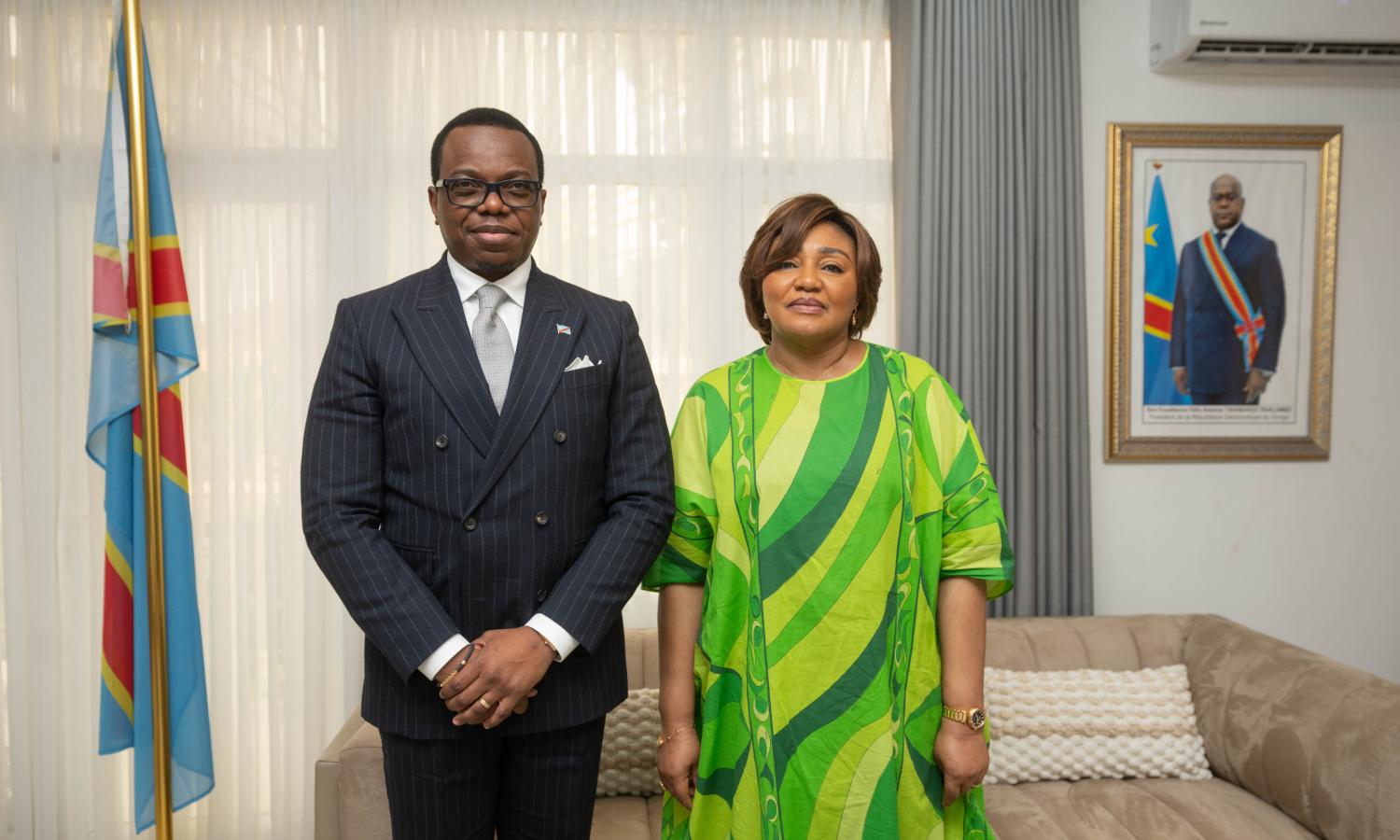 Denise Nyakeru Tshisekedi et le gouverneur Guy Bandu