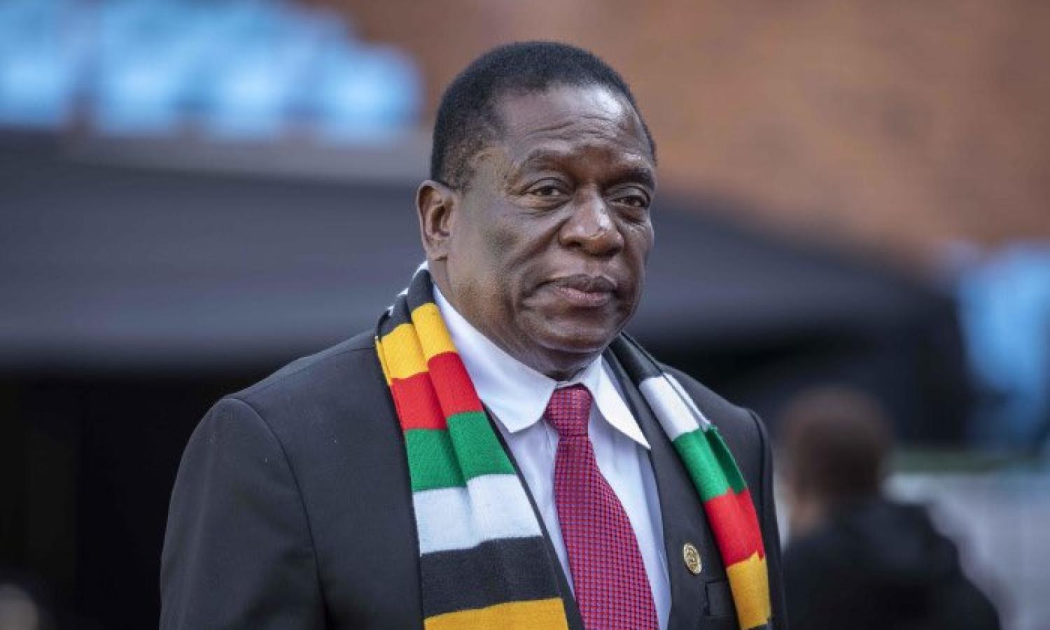 Le président Zimbabwéen Emerson Mnangagwa 