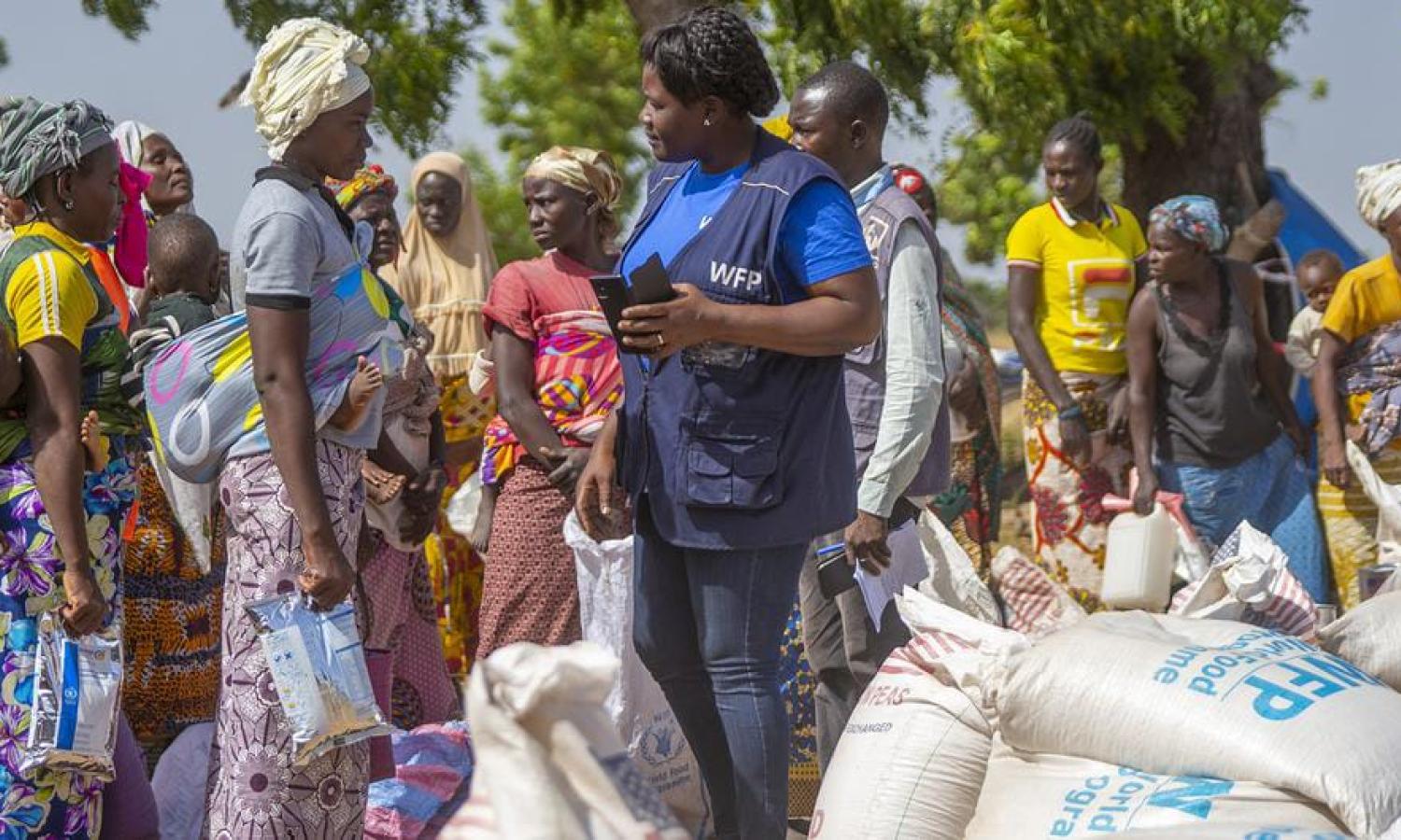 Distribution de l'aide humanitaire 