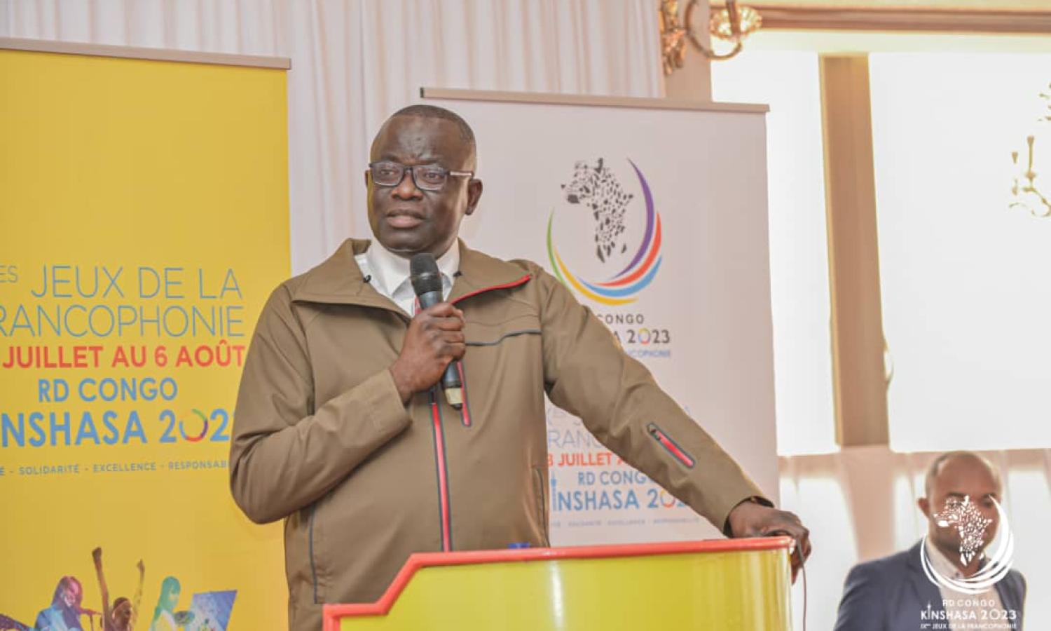 Isidore Kwandja, directeur national de IXèmes Jeux de la Francophonie.