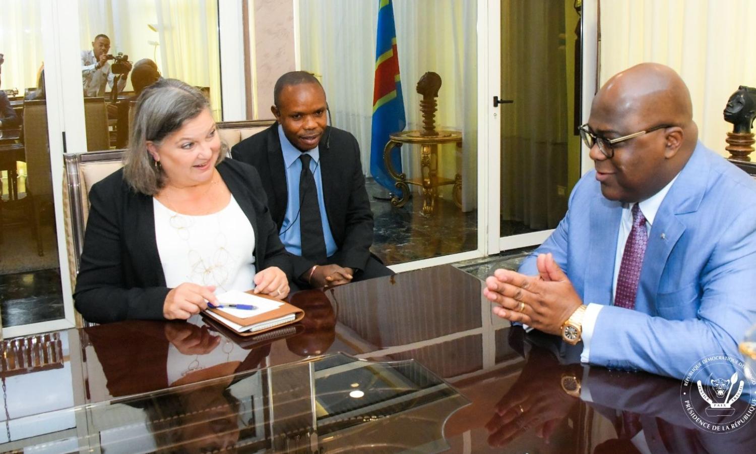 Victoria Nuland et Félix Tshisekedi 