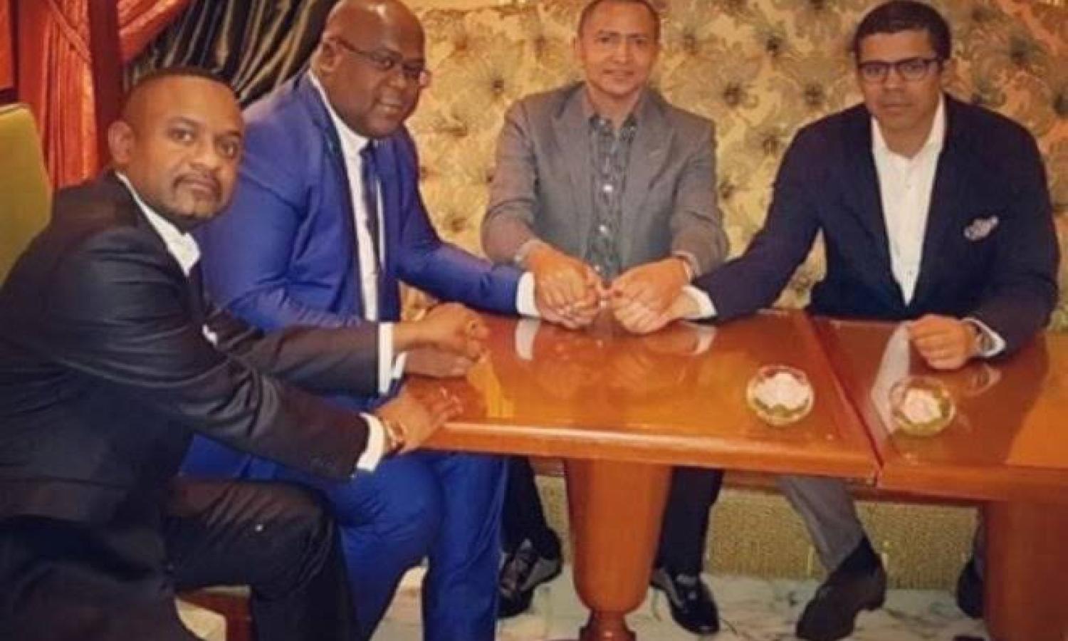 Salomon Kalonda, Felix Tshisekedi, Moïse Katumbi alors opposants 