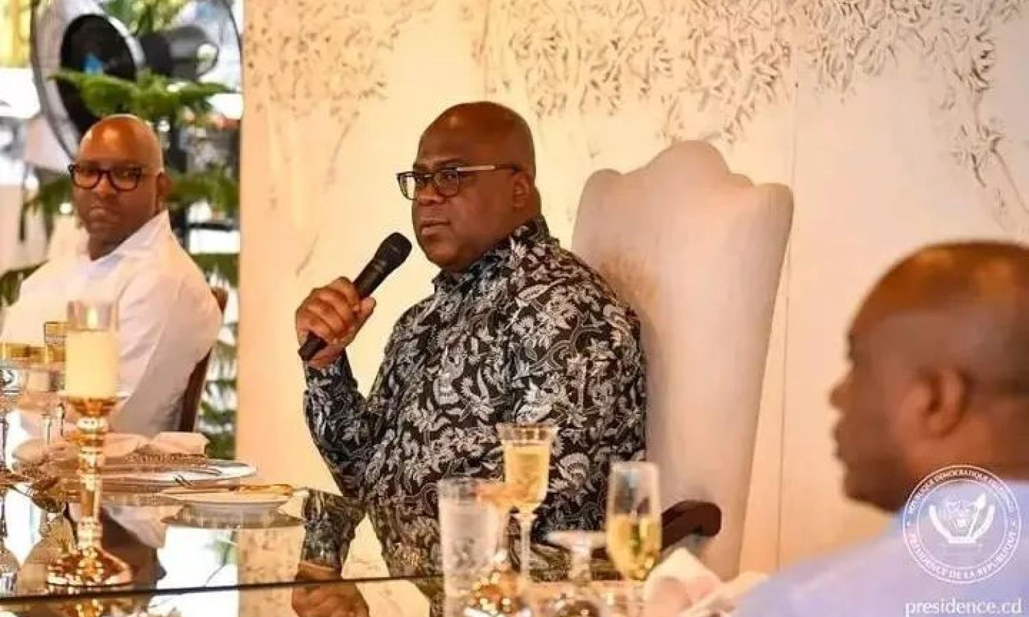 Le président Félix Tshisekedi autour d'un dîner