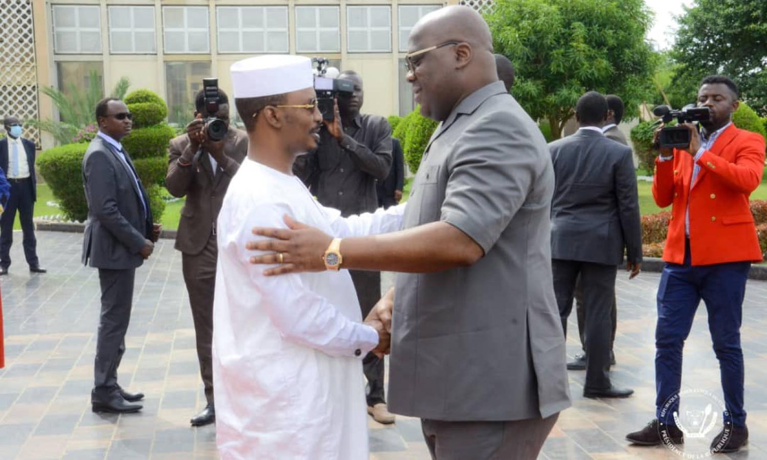 Félix Tshisekedi et Mahamat Idriss Deby à Ndjamena juillet 2023
