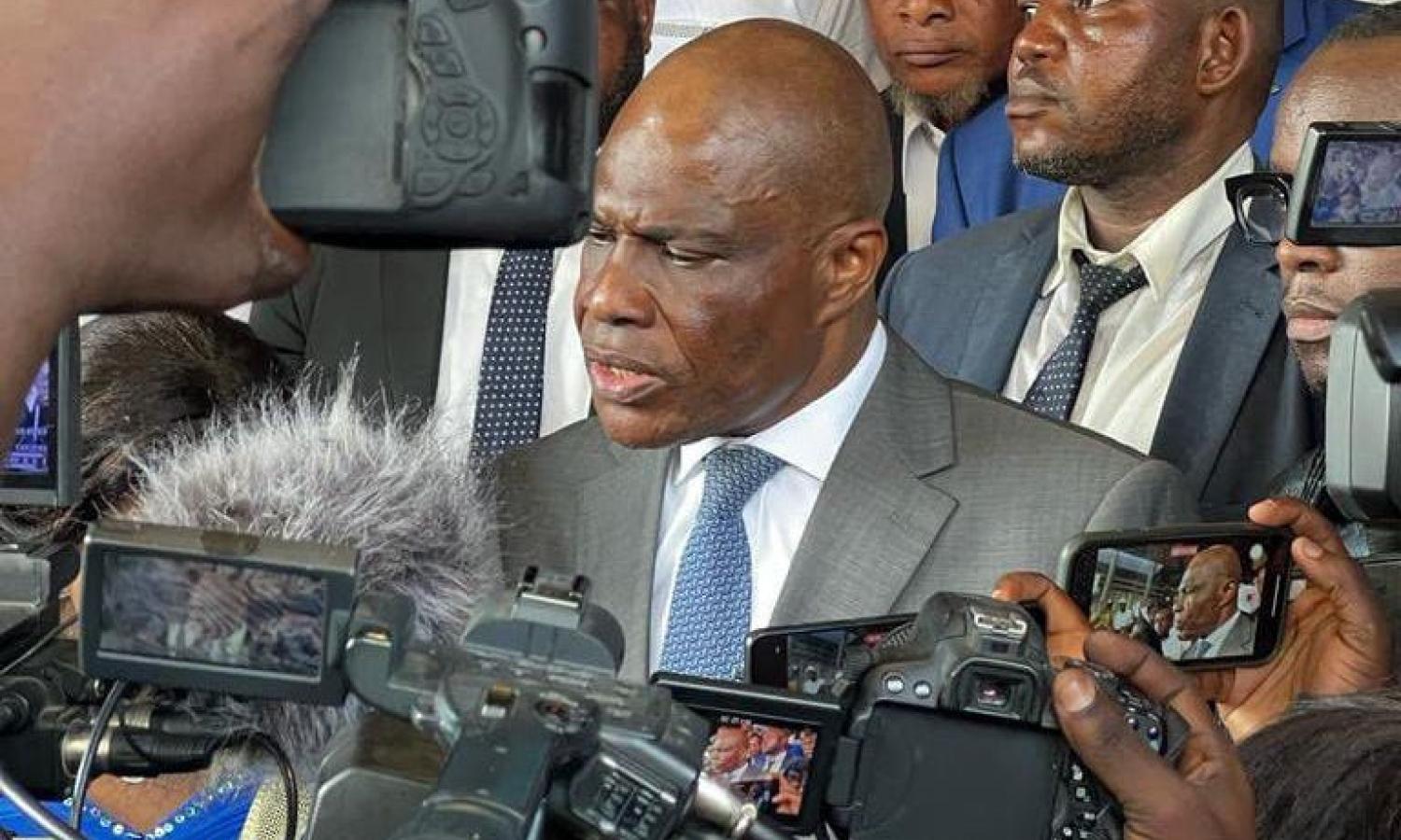 Martin Fayulu après le dépôt de sa candidature 
