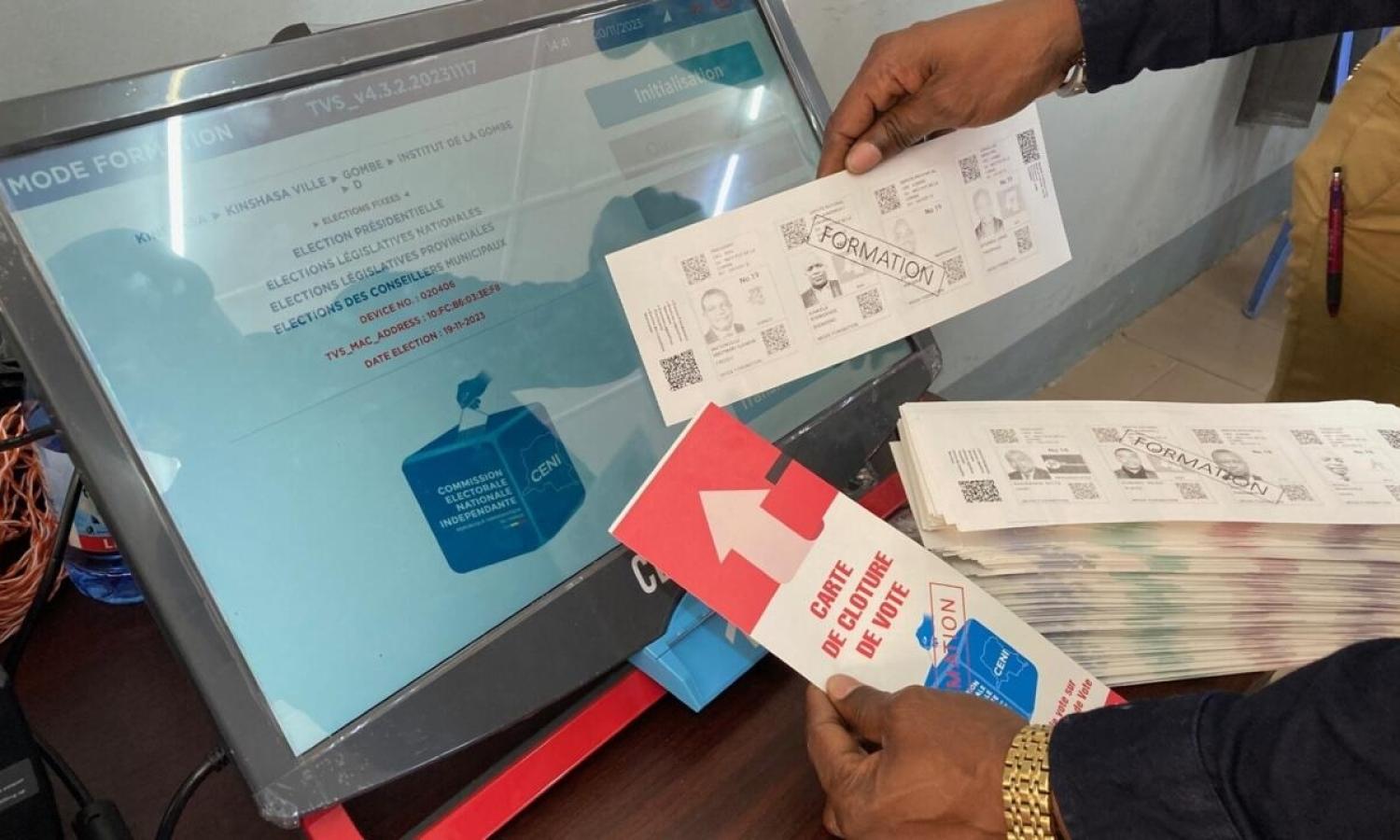 Photo d'illustration d'une machine à voter 