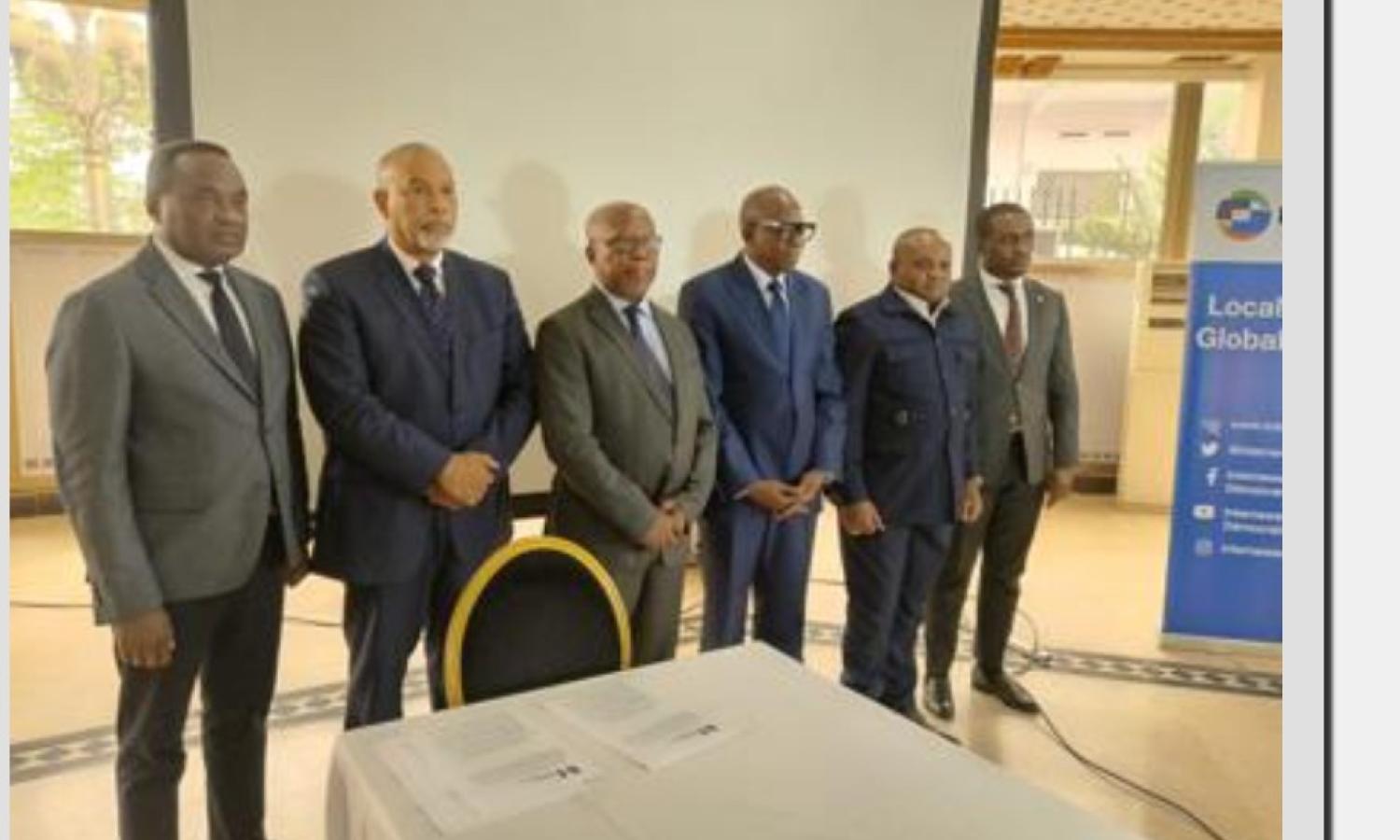 Les représentants des candidats présidents de la République, Moïse Katumbi,Denis Mukwege, et Delly Sessanga lors de la célébration de la journée internationale de la fin de  l'impunité  des crimes commis contre les journalistes.