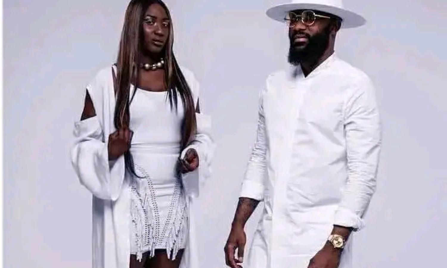 Fally Ipupa et Aya Nakamura lors du tournage du clip Bad Boy 