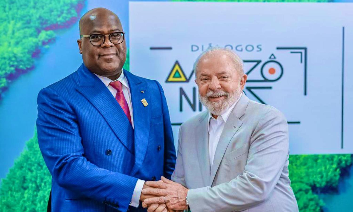 Félix Tshisekedi et président Brésilien lors du 4è sommet sur l'Amazonie  